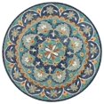 thumbnail image 1 of 6 ft. Floral Mandala Round Rug, Blue, 1 of 1