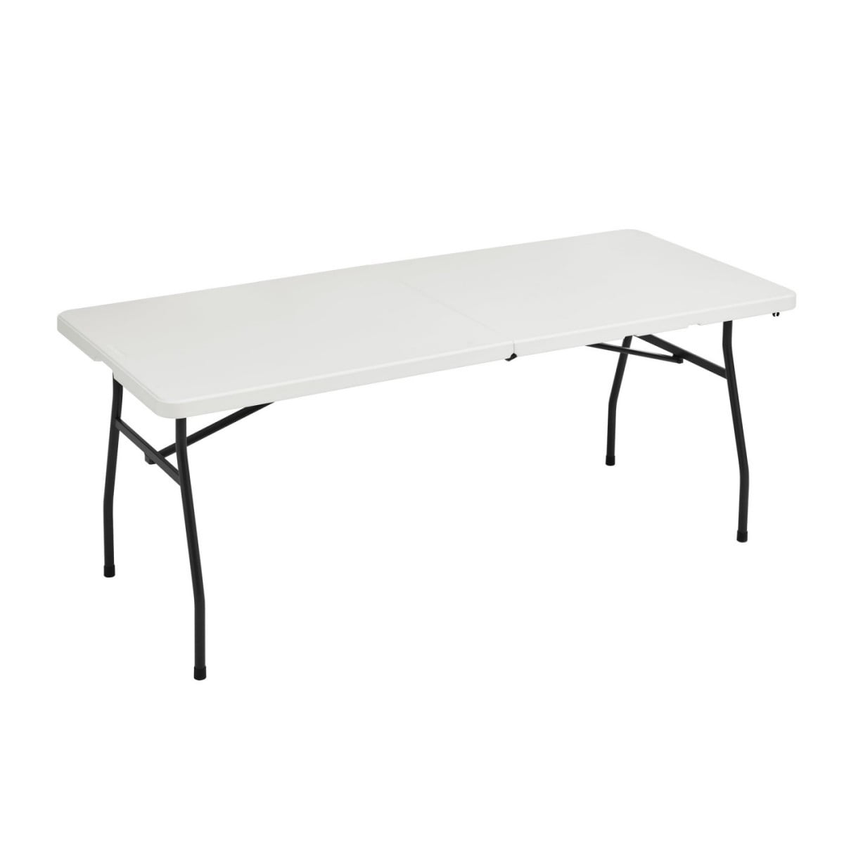 6 ft Folding Table, Heavy Duty Portable Table with Carrying Handle ...