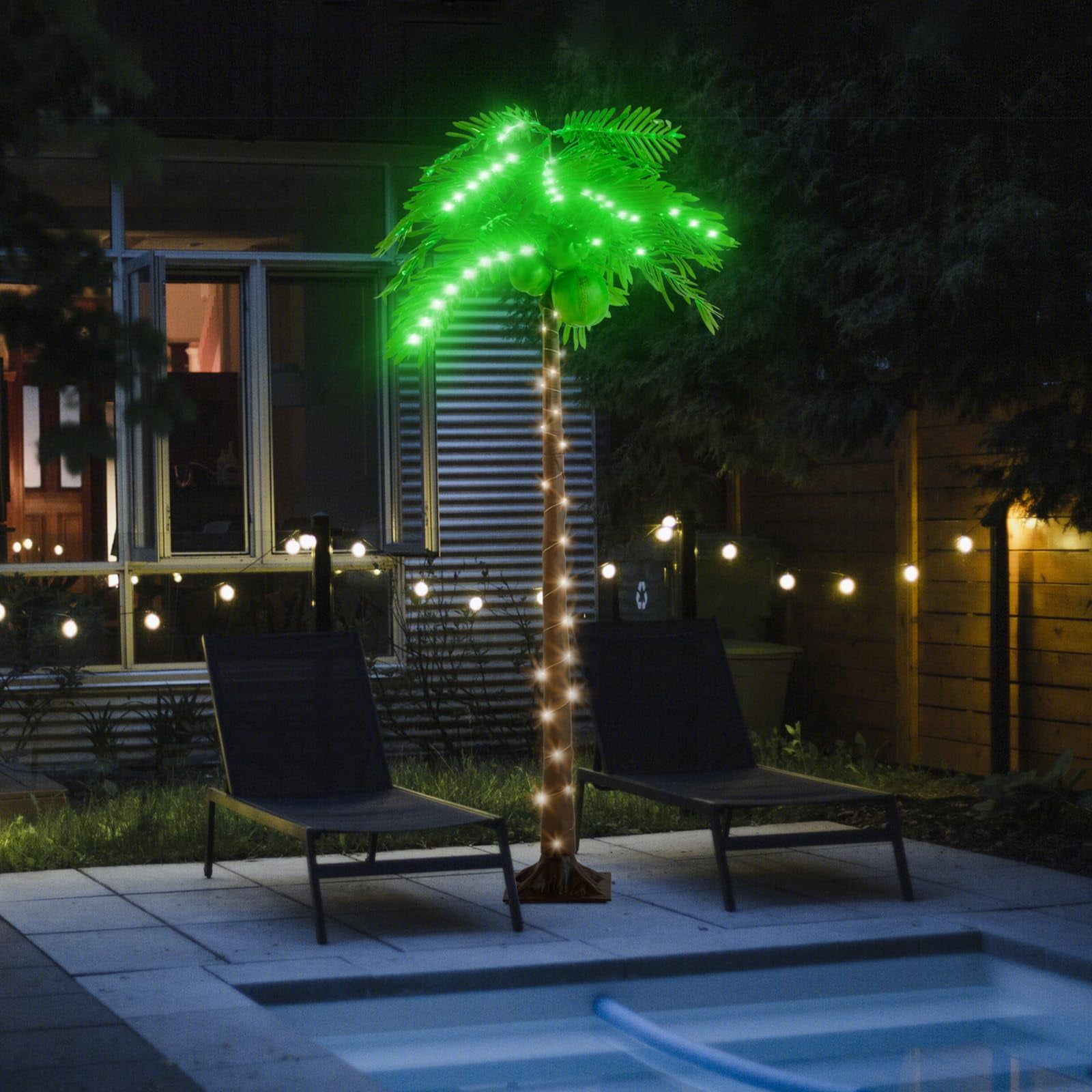 6ft LED Lighted Palm Tree with Coconuts Indoor/Outdoor Christmas