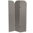 thumbnail image 1 of 6 ft. Modern Arch Velvet Room Divider Charcoal 3 Panel, 1 of 7