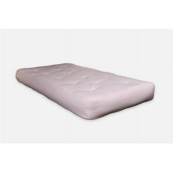 6 ft. Natural & Beige Single Foam Twin Size Futon Mattress
