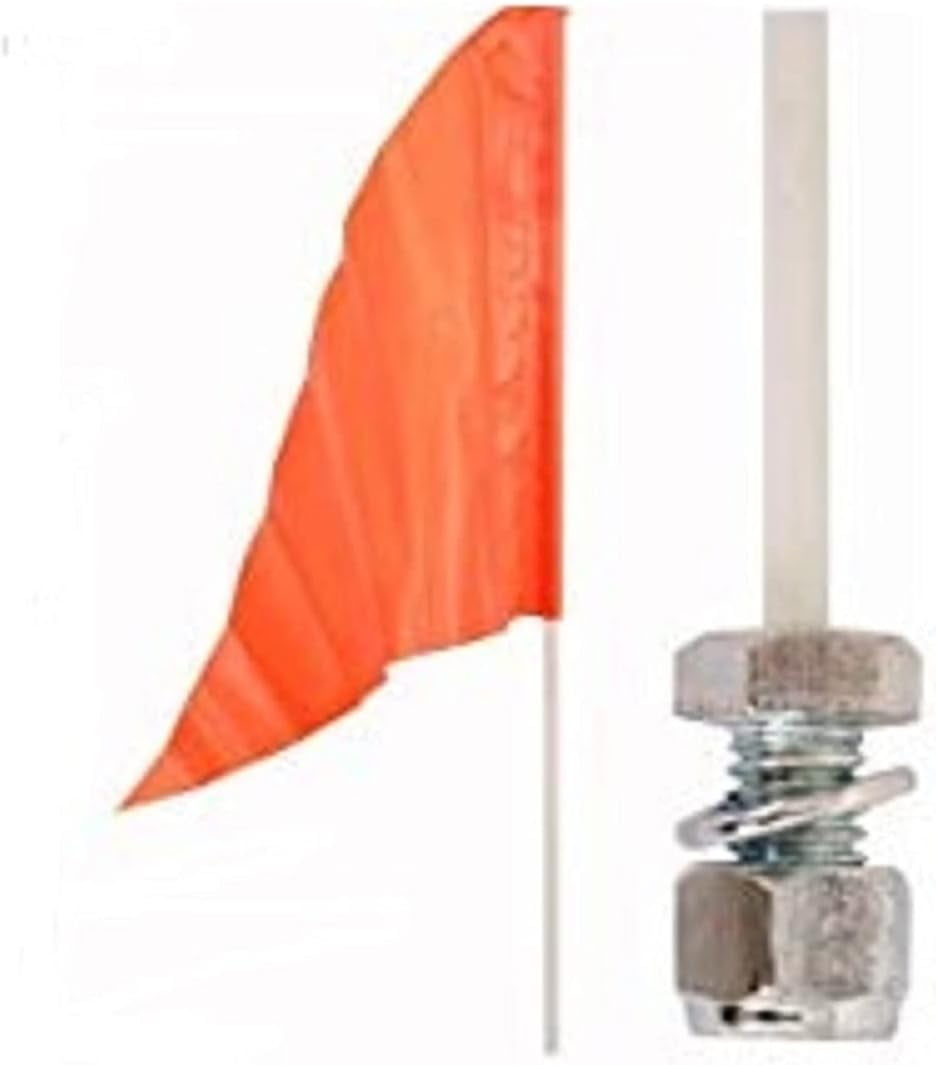 Kayak Safety Light Orange Flag With Retractable Pole-360u00b0 White Light
