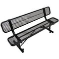 thumbnail image 1 of 6 ft. Outdoor Steel Bench with Backrest BLACK, 1 of 8