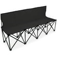 thumbnail image 1 of 6 ft. Portable Folding 4 Seat Bench with Back, Black, 1 of 1