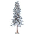 thumbnail image 1 of 6 ft. Pre Lit Clear Incandescent Flocked Alpine Tree, 1 of 4