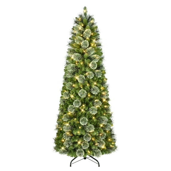 6 ft. Pre-Lit Collapsible Pop-Up Artificial Christmas Tree