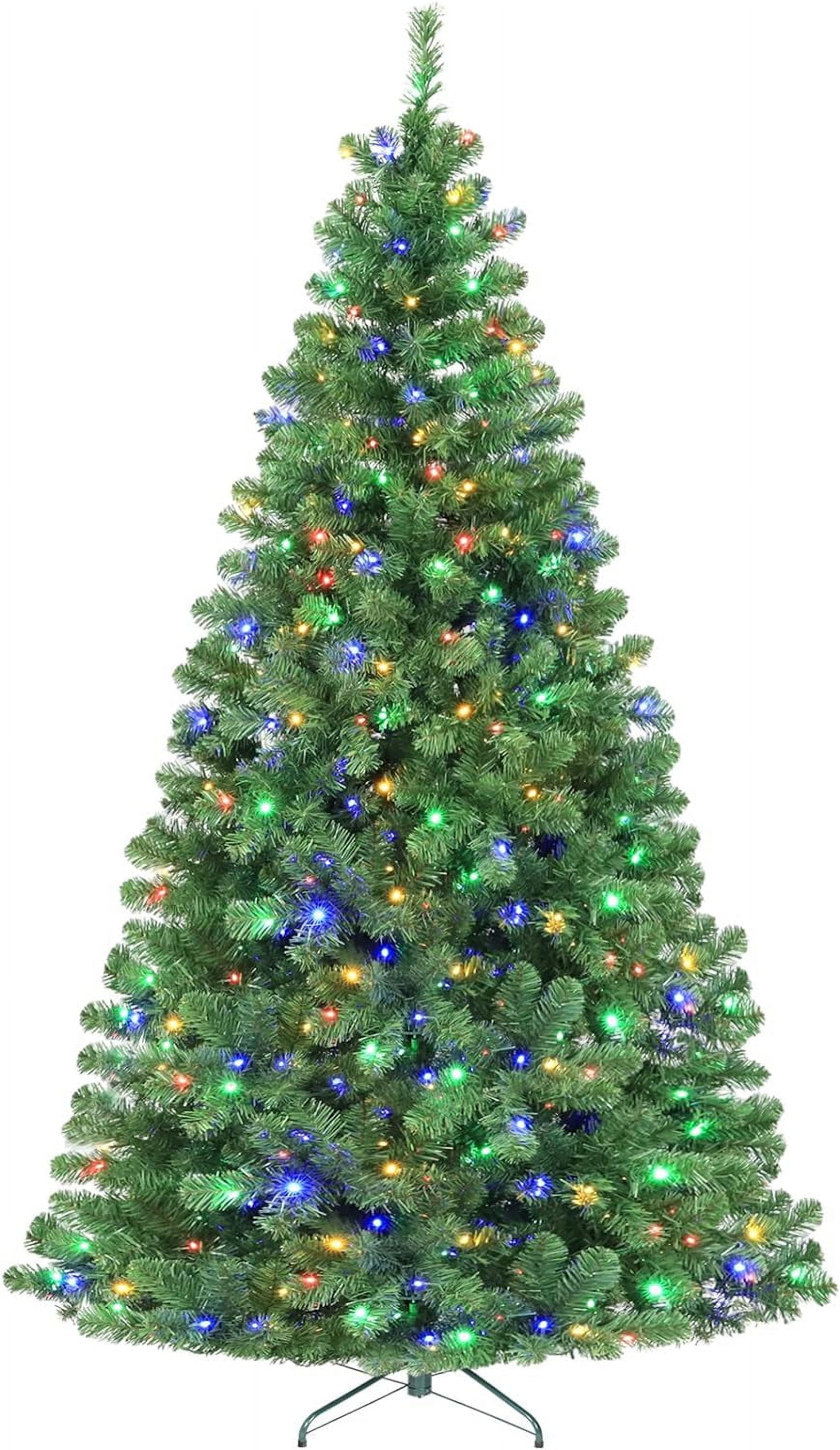 6 ft Prelit Artificial Christmas Tree, 551 PVC Branch Tips, 300 Color