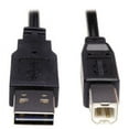 thumbnail image 1 of 6 ft. Reversible A to B Male to Male USB 2.0 Cable - Black, 1 of 1
