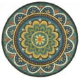 thumbnail image 1 of 6 ft. Round Blue Floral Mandala Area Rug - Blue - 6', 1 of 1
