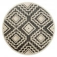 thumbnail image 1 of 6 ft. Round Gray & Cream Geometric Area Rug, 1 of 1