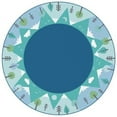 thumbnail image 1 of 6 ft. Round Kidsoft Tranquil Mountain Rug - Green, 1 of 1