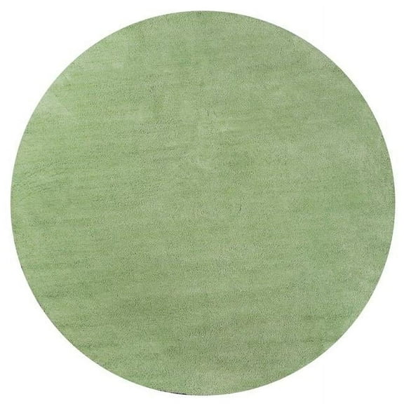 6 ft. Round Polyester Spearmint Green Area Rug - Spearmint Green - 6 ft.
