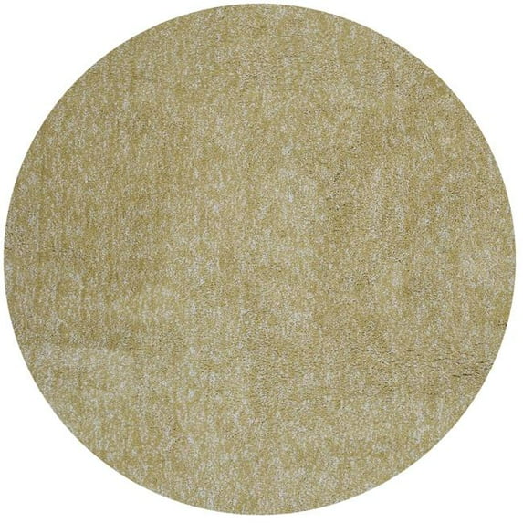 6 ft. Round Polyester Yellow Heather Area Rug
