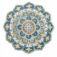 thumbnail image 1 of 6 ft. Round Teal Floral Mandala Area Rug, 1 of 1