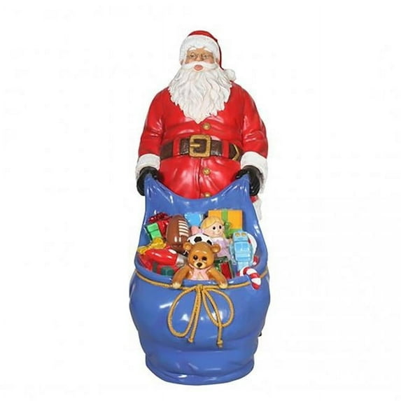 6 ft. Santa & Blue Toybag Statue