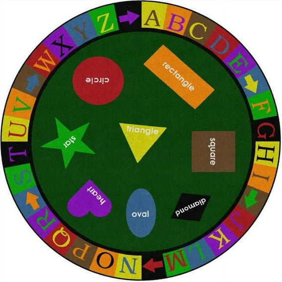 6 ft. Simple Shapes Rug - Round