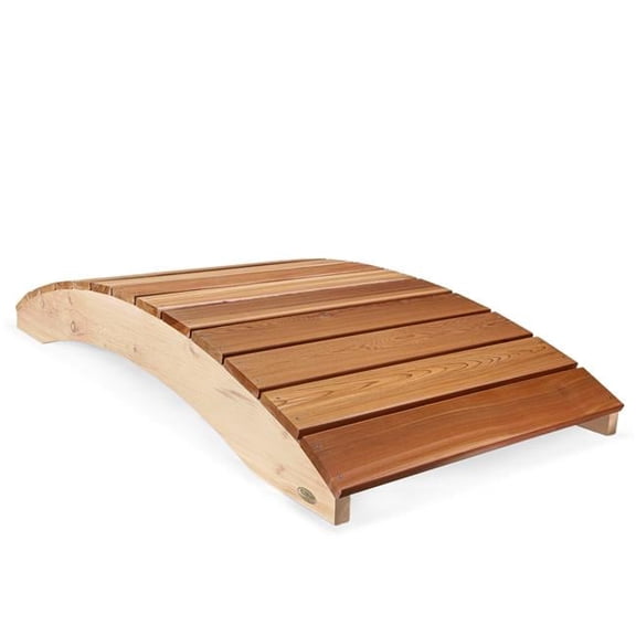 6 ft. Solid Beam Cedar Garden Bridge