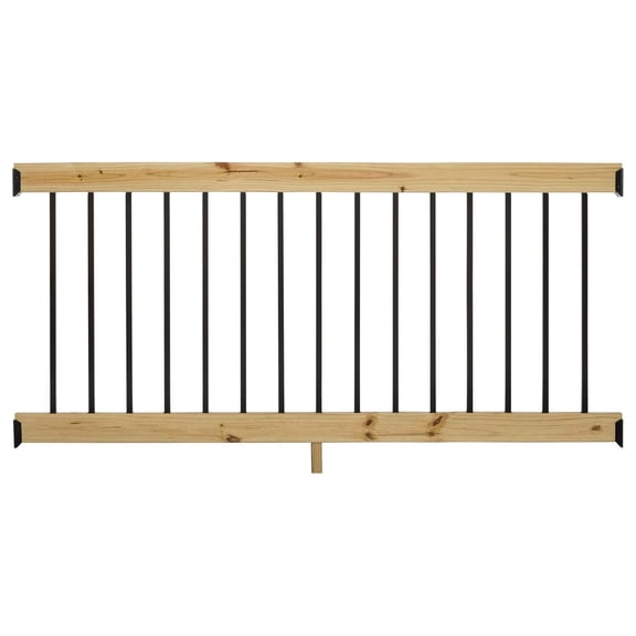 6 ft. Southern Yellow Pine Rail Kit with Aluminum Square Balusters