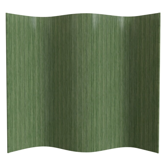 6 ft. Tall Bamboo Wave Screen - Distressed Green
