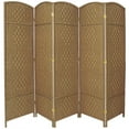 thumbnail image 1 of 6 ft. Tall Diamond Weave Fiber Room Divider - Natural - 5 Panel, 1 of 1