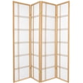 thumbnail image 1 of 6 ft. Tall Double Cross Shoji Screen - Natural - 4 Panels, 1 of 1