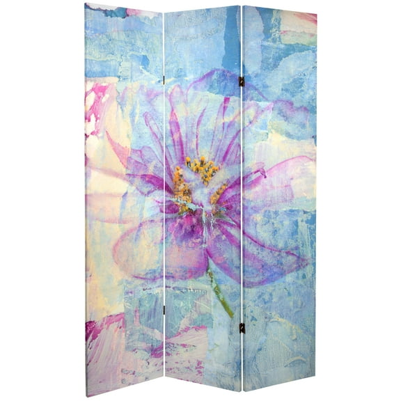 6 ft. Tall Double Sided Love Blossom Canvas Print Screen Room Divider