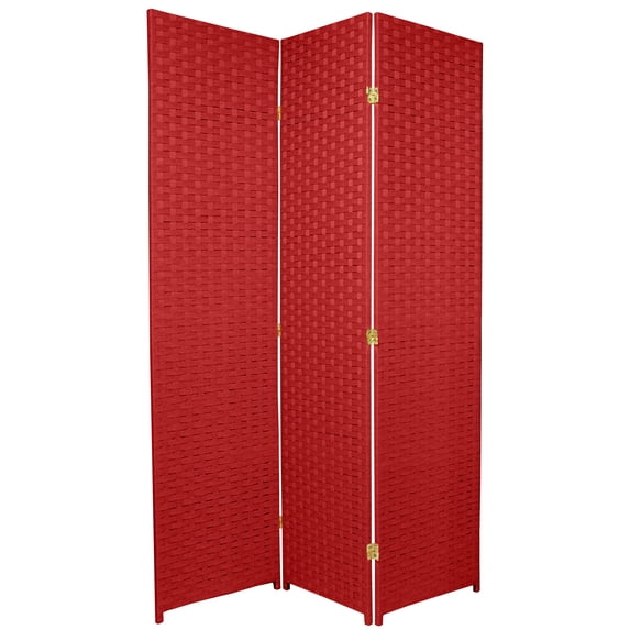 Free Shipping! Oriental Furniture 6 ft Tall Cherry Red Faux Rattan ...