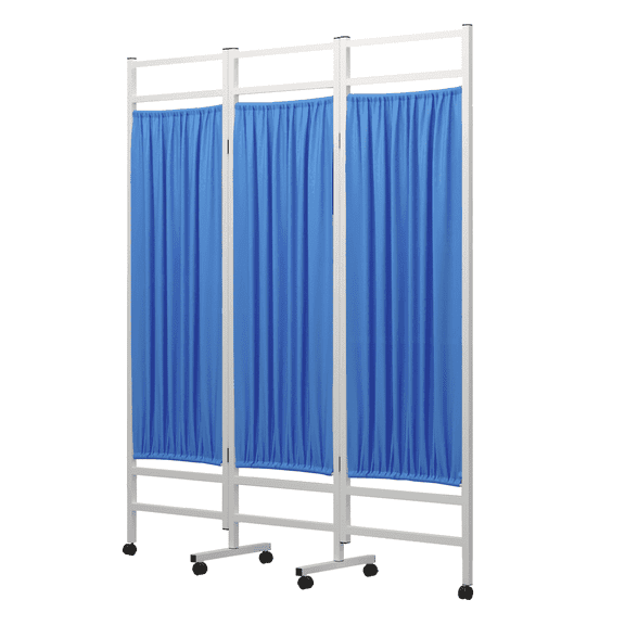 6 ft Tall Folding Portable Partition on Wheels for Office , Mobile Medical Privacy Screen Room Divider , Hospital,Beauty Salon,and Clinic3-Panel