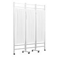 thumbnail image 1 of 6 ft Tall Folding Portable Room Divider, Rolling Medical Privacy Screen on Wheels, Temporary Partition Wall Panels for Office, Beauty Salon, and Hospital（5-Panel）, 1 of 10