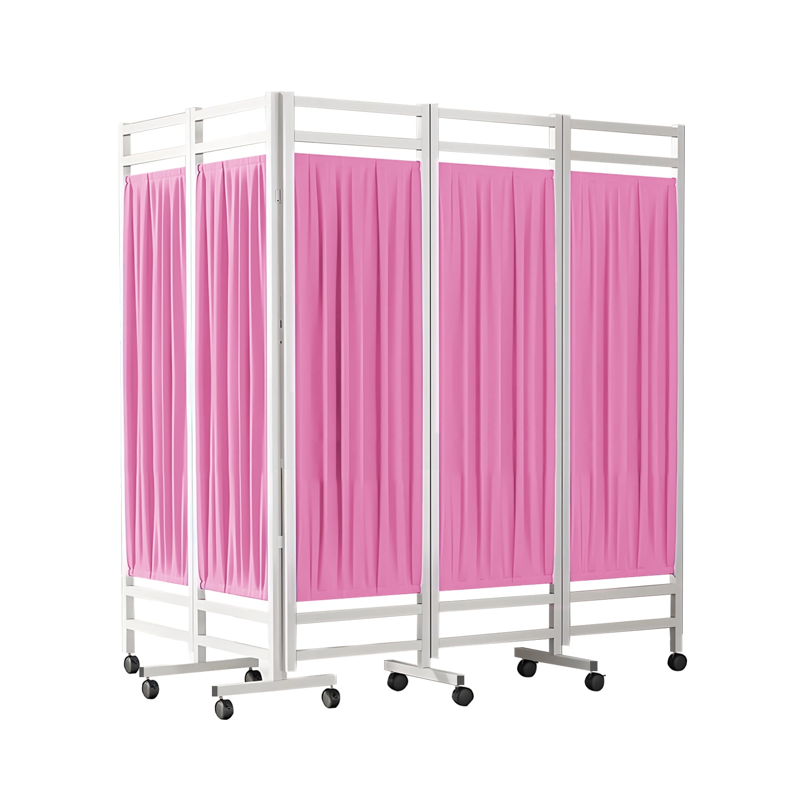 6 ft Tall Folding Portable Room Divider, Rolling Medical Privacy Screen ...