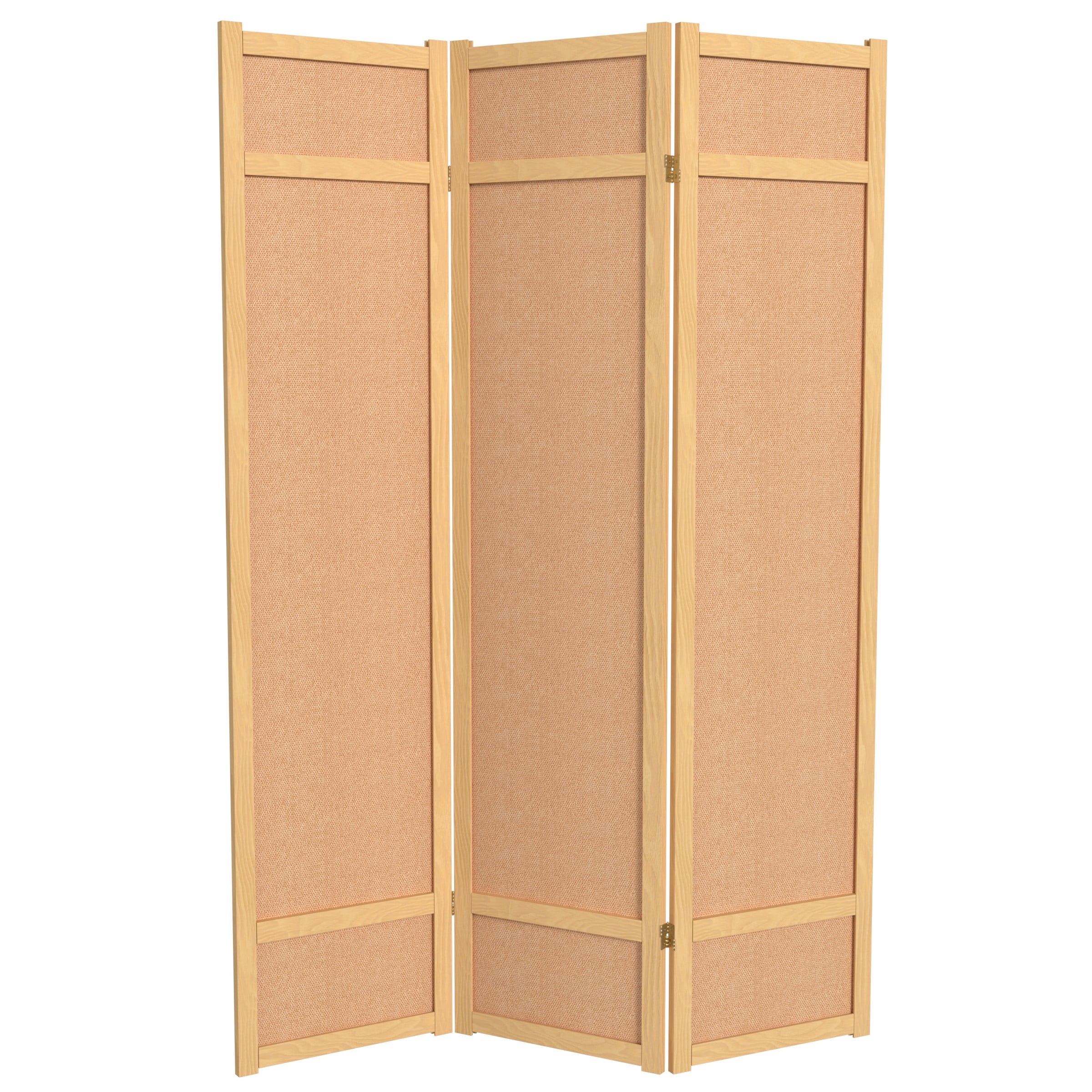 6 ft. Tall Jute Shoji Screen - 3 Panel - Natural