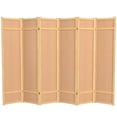thumbnail image 1 of 6 ft. Tall Jute Shoji Screen - 6 Panel - Natural, 1 of 6