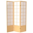 thumbnail image 1 of 6 ft. Tall Premium Japanese Design Wide Window Pane Screen - Natural - 3 Panels, 1 of 6