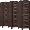 6 ft.Tall Room Divider Room Dividers and Folding Privacy Screens 16