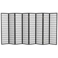 thumbnail image 1 of 6 ft. Tall Window Pane Shoji Screen - Black - 8 Panels, 1 of 7