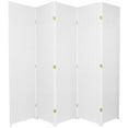 thumbnail image 1 of 6 ft. Tall Woven Fiber Room Divider - 5 Panel - White, 1 of 1