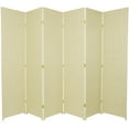thumbnail image 1 of 6 ft. Tall Woven Fiber Room Divider - 6 Panel - Cream, 1 of 1