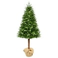 thumbnail image 1 of 6 ft. Topiary Alpine Artificial Christmas Tree in Burlap Sac, 1 of 5