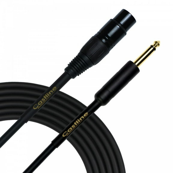 6 ft castline gold xlr female to 1/4 ts patch cable mogami neglex 2549
