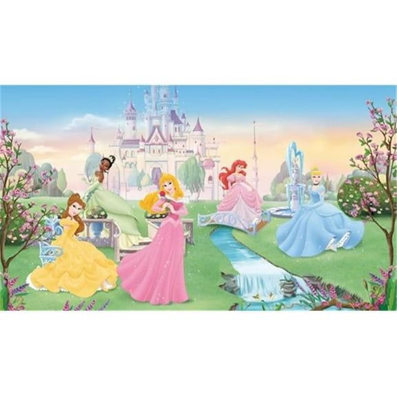 6 ft. x 10.5 ft. Disney Dancing Princess XL Wallpaper Mural