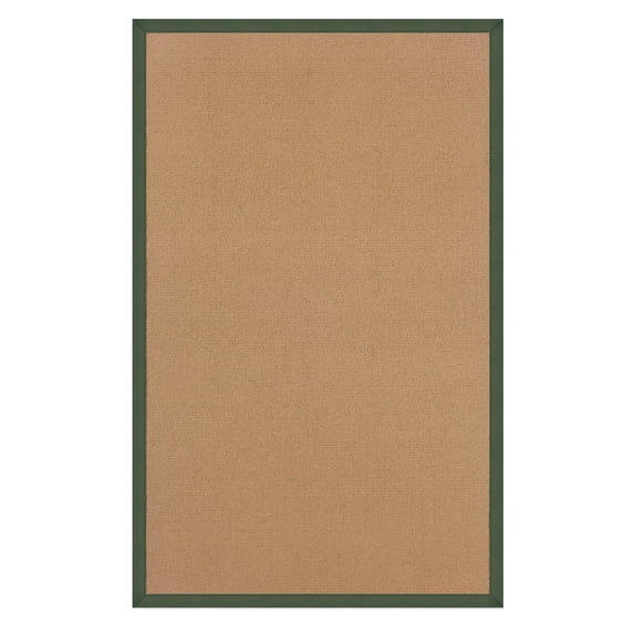 6 ft. x 4 ft. Athena Rug in Cork with Green Border