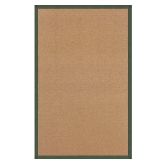 6 ft. x 4 ft. Athena Rug in Cork with Green Border