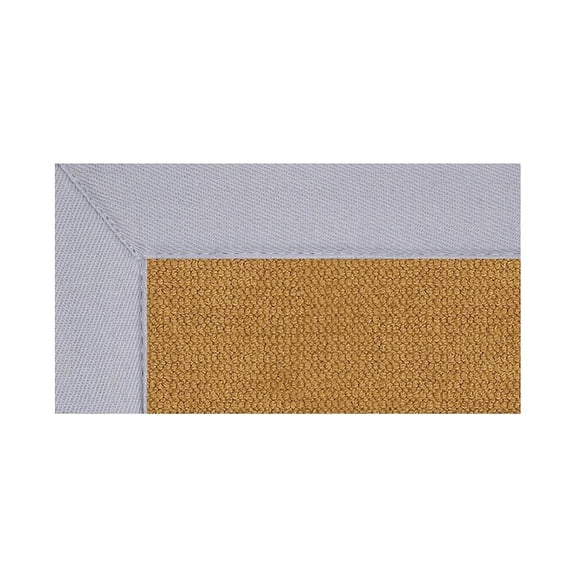 6 ft. x 4 ft. Athena Rug in Cork with Ice Blue Border