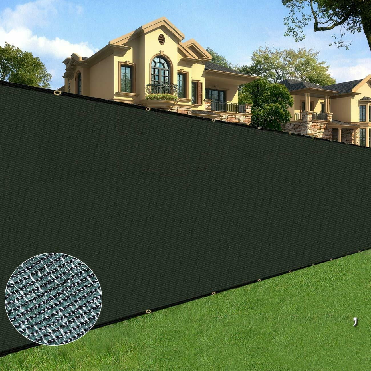 6 ft x 50 ft Dark Green Polyethylene Privacy Fence