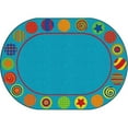 thumbnail image 1 of 6 ft. x 8 ft. 4 Patterned Circles Rug - Oval, 1 of 1
