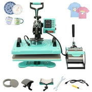 6-in-1 12x15 Heat Press Machine, 360  Swing Away Digital Sublimation Combo   Multifunction Transfer for T-Shirt, Cap, Mug, Plate, Pillow & Bag, Adjustable Temp & Pressure