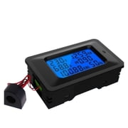6-in-1 AC Digital Energy Meter, 100A LCD Multimeter for Power, Volts, Amps & kWh
