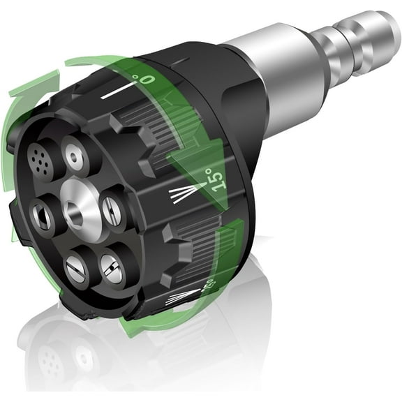 6 in 1 Adjustable Spray Nozzle For Cordless Battery Operated Pressure Washer Worx Dewalt Hart Craftsman Ryobi Others