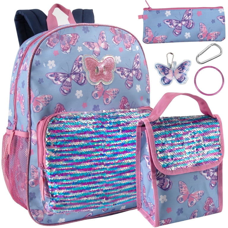 6 in 1 Females Backpack with Matching Lunch Bag, Pencil Case  display picture 3