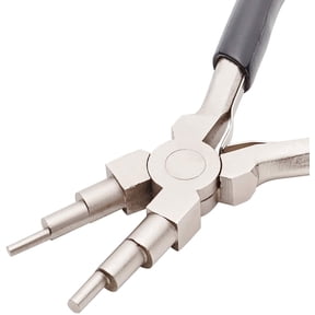 6-in-1 Bail Making Pliers 45# Carbon Steel 6-Step Multi-Size Wire Looping Forming Pliers Ferronickel for Loops and Jump Rings Black Loop Size: 3mm/6mm/9mm/4mm/8mm/10mm 145x79x12mm.